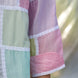 colorful patchworked silk chanderi shirt with white lace all over