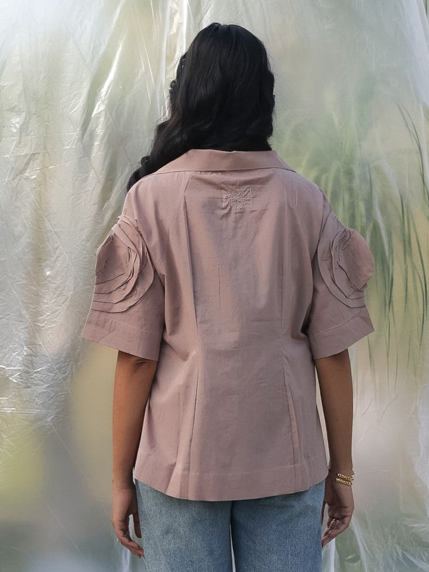 cold coffee brown beige fashionable shirt for women