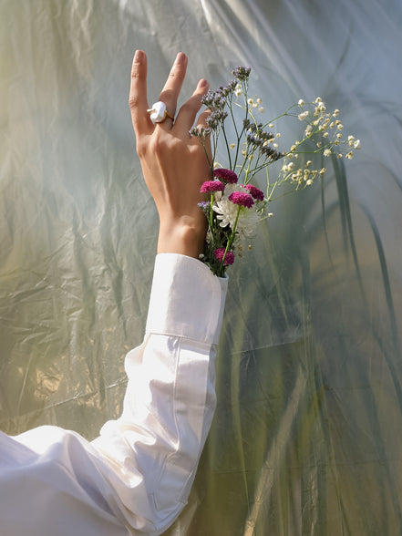 aesthetic shot of sleeve detail 