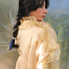 silk chanderi beige shirt with elegant ruffled sleeves