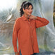 rust orange cotton cambric shirt perfect for casual and formal occassions