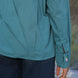 teal blue shirt with back central pleating