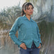 teal blue cotton shirt perfect for casual and formal outings