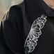 intricate white tulip embroidery