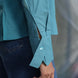 aesthetic cuff design of a teal blue shirt