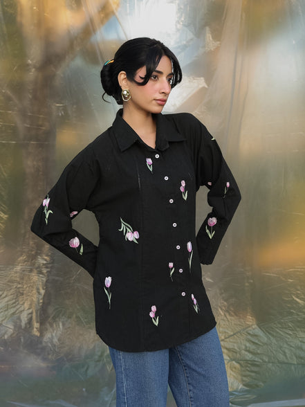 black shirt perfect for casual, party and formal occasions