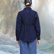 Navy Blue shirt with back gathered elastic