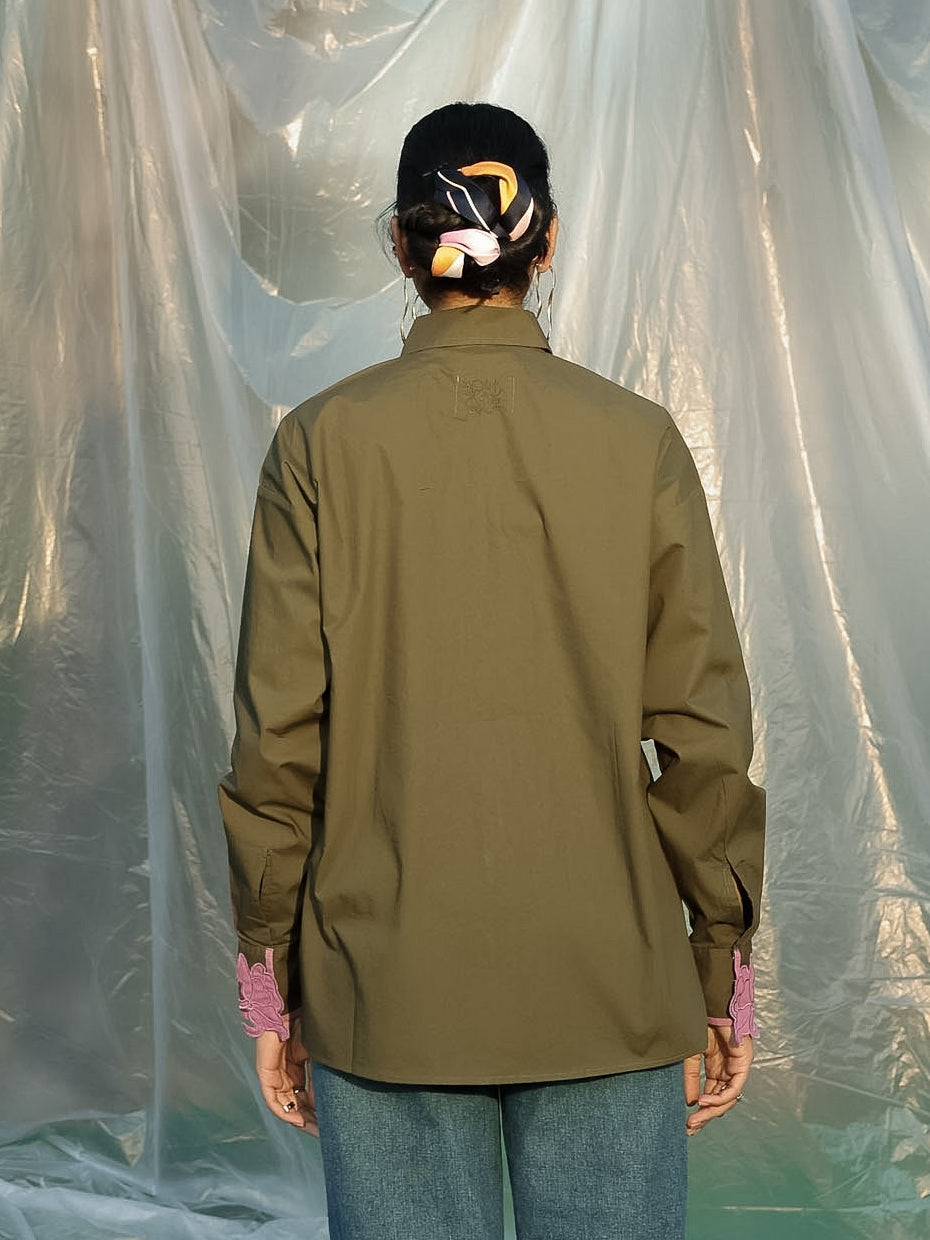 olive green shirt perfect for casual, party and formal occasions