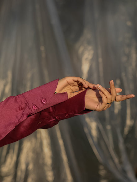 smart and unique and designer asymmetrical shirt cuff